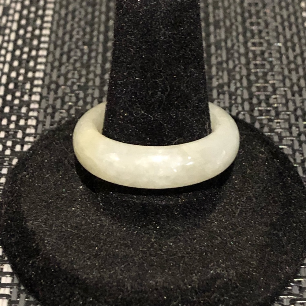 Wide Band Jade Ring